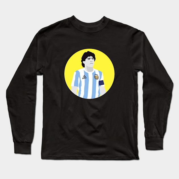 Diego Armando Maradona Long Sleeve T-Shirt by nankeedal